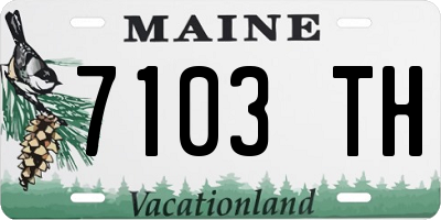 ME license plate 7103TH