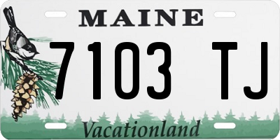 ME license plate 7103TJ
