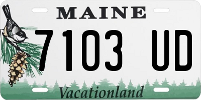 ME license plate 7103UD