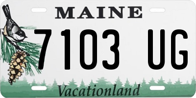 ME license plate 7103UG