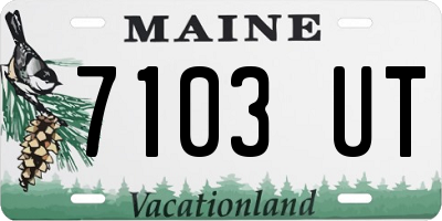 ME license plate 7103UT