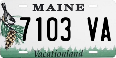 ME license plate 7103VA