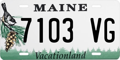 ME license plate 7103VG