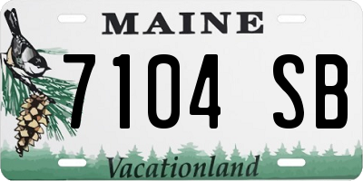 ME license plate 7104SB