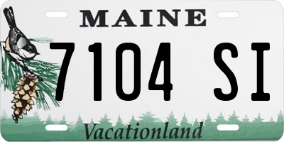 ME license plate 7104SI