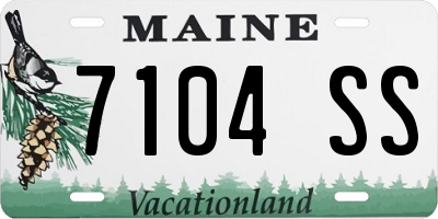 ME license plate 7104SS