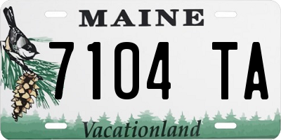 ME license plate 7104TA