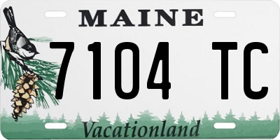 ME license plate 7104TC
