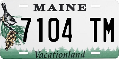 ME license plate 7104TM
