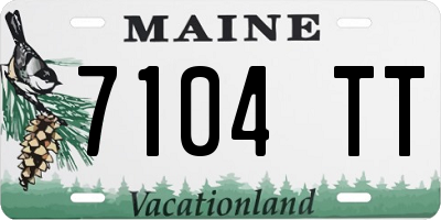 ME license plate 7104TT