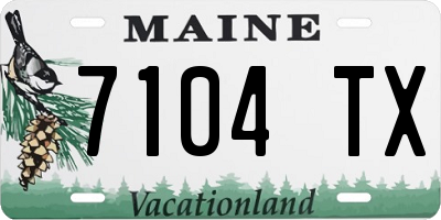 ME license plate 7104TX