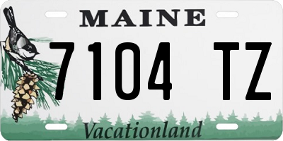 ME license plate 7104TZ