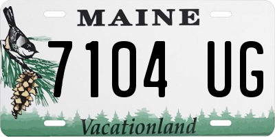 ME license plate 7104UG