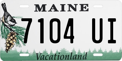 ME license plate 7104UI
