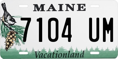 ME license plate 7104UM