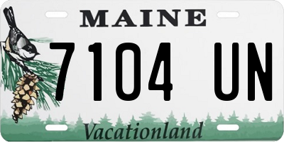 ME license plate 7104UN