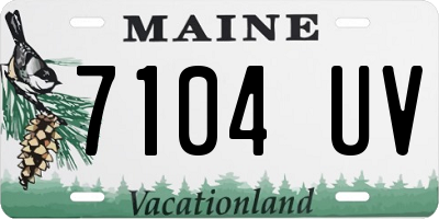 ME license plate 7104UV