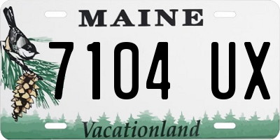 ME license plate 7104UX