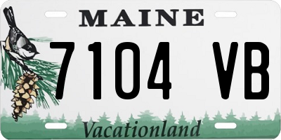 ME license plate 7104VB