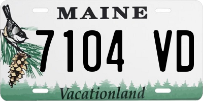 ME license plate 7104VD