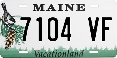 ME license plate 7104VF