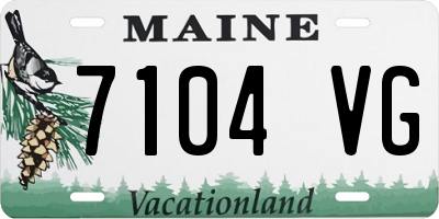 ME license plate 7104VG