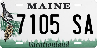 ME license plate 7105SA