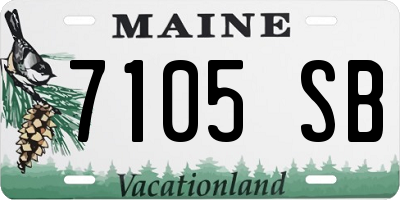 ME license plate 7105SB