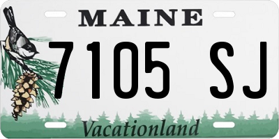 ME license plate 7105SJ
