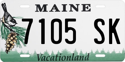 ME license plate 7105SK