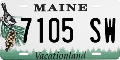 ME license plate 7105SW