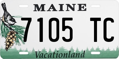 ME license plate 7105TC