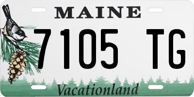ME license plate 7105TG