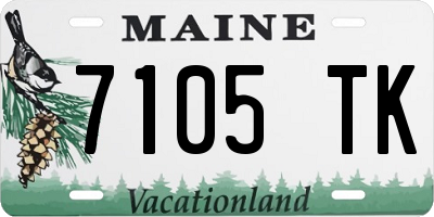 ME license plate 7105TK