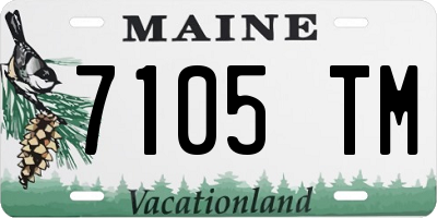 ME license plate 7105TM