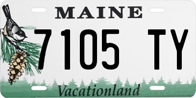ME license plate 7105TY