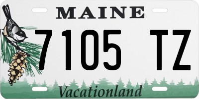 ME license plate 7105TZ