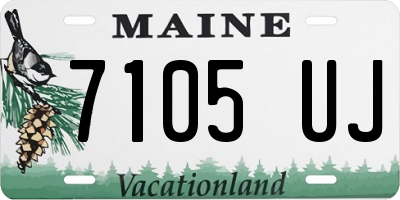 ME license plate 7105UJ