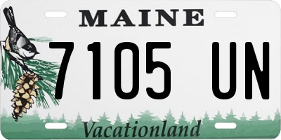 ME license plate 7105UN