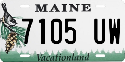 ME license plate 7105UW