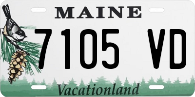 ME license plate 7105VD