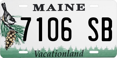 ME license plate 7106SB