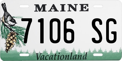 ME license plate 7106SG