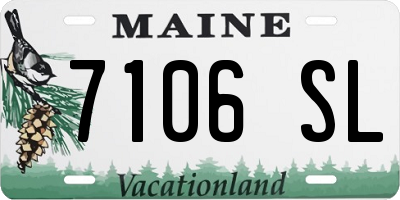 ME license plate 7106SL