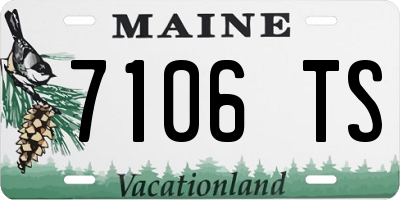 ME license plate 7106TS