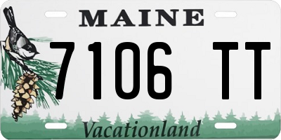 ME license plate 7106TT