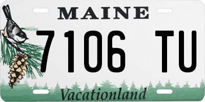 ME license plate 7106TU