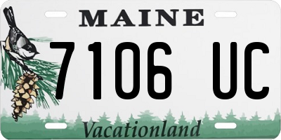 ME license plate 7106UC