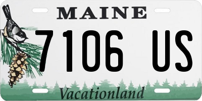 ME license plate 7106US