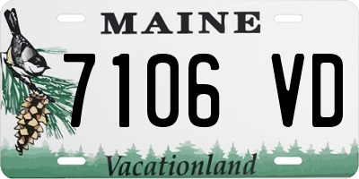 ME license plate 7106VD